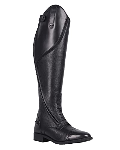 QHP Botas de equitación de piel para mujer Tamar Adult, color Negro, talla 39 EU