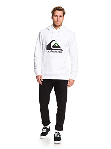 Quiksilver Omni Logo - Sudadera con Capucha para Hombre Sudadera con Capucha, Hombre, White, XL