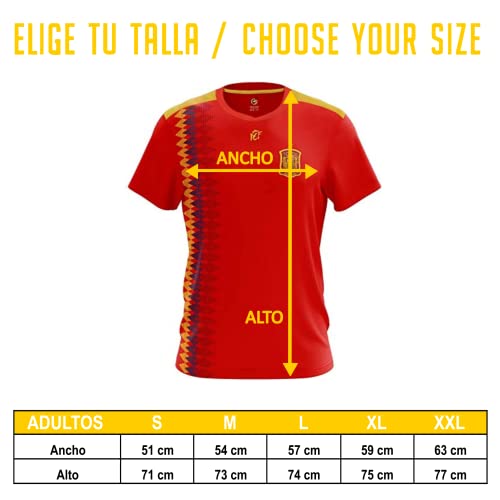 rainUP Personalizable - Camiseta Réplica Oficial Selección Española Mundial 2018 (L)