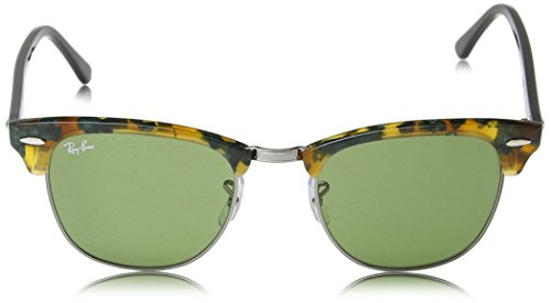 Ray-Ban Clubmaster - Gafas de sol para hombre, Multicolor (Marco: Havana/Negro, Vidrio: Verde Clásico 11594), 51 milímetros