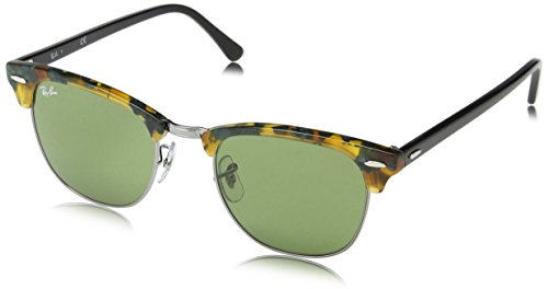 Ray-Ban Clubmaster - Gafas de sol para hombre, Multicolor (Marco: Havana/Negro, Vidrio: Verde Clásico 11594), 51 milímetros