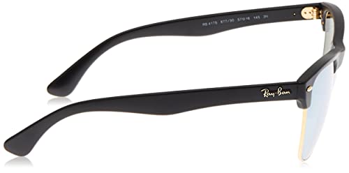 Ray-Ban Clubmaster Oversized Gafas de Sol, Demi Shiny Black, 57 para Hombre