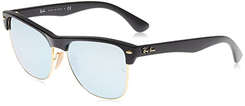 Ray-Ban Clubmaster Oversized Gafas de Sol, Demi Shiny Black, 57 para Hombre