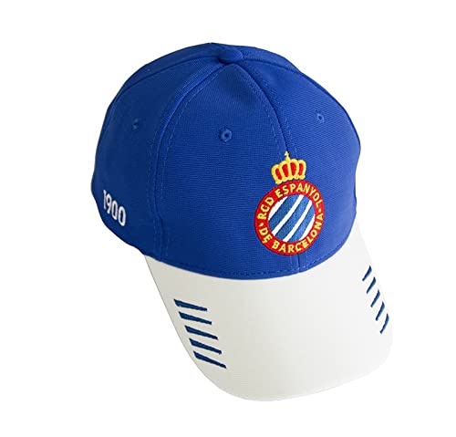 RCD Espanyol Con el Escudo Gorra Oficial del Club, Unisex, Azul, JR