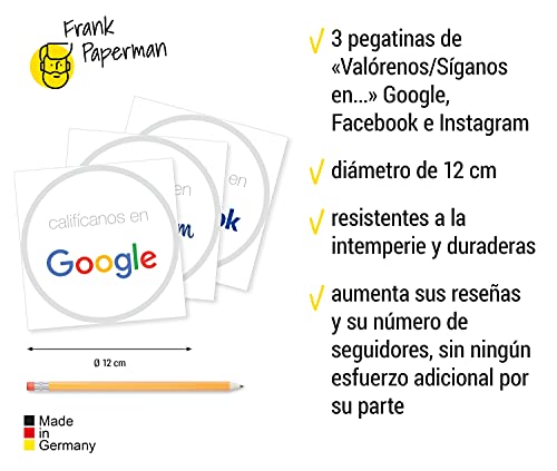 redes sociales Sticker | Juego de 3 pegatinas de redes sociales | set de 3 Google, facebook, Instagram | señal adhesivo