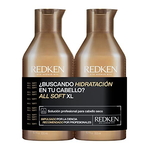 Redken | Champú y Acondicionador Hidratante con Aceite de Argán para Cabello Seco y Frágil, All Soft, Formato 500 ml