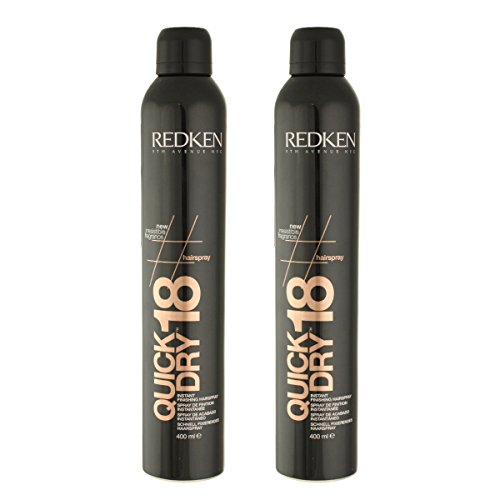 Redken Spray de acabado instantáneo Quick Dry 18, 2 x 400 ml