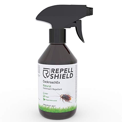 RepellShield Spray Repelente Cucarachas con Aceite Escencial de Menta - Spray Anti Cucarachas, Protección Anticucarachas Natural y Duradera - Alternativa Ideal a Mata Cucarachas Profesional, 250 ml