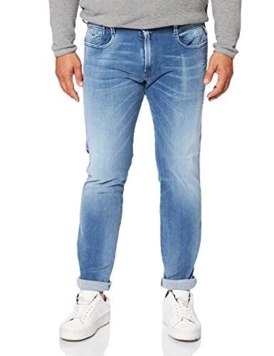 REPLAY Anbass White Shades Jeans, 010, 28W / 32L para Hombre