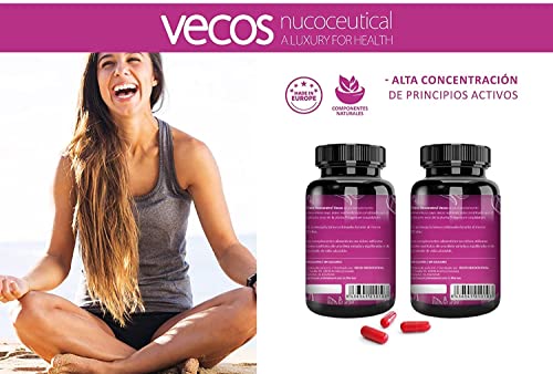 Resveratrol Puro para Reforzar el Sistema Inmunológico - Trans-Resveratrol Vecos - 60 Cápsulas - Contribuye al Mantenimiento Normal de la Piel - Propiedades Antioxidantes