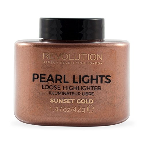 Revolution Pearl Lights Sunset - Polvo iluminador suelto, color dorado