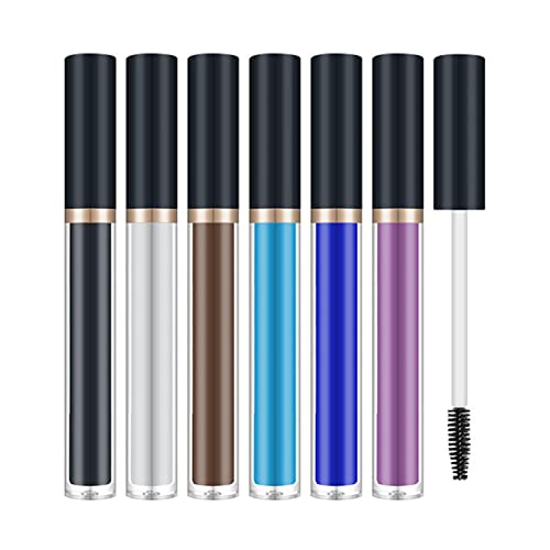 Rímel de colores para pestañas, 6 piezas/juego de rímel impermeable de colores para maquillaje de ojos de cosplay con negro, blanco, marrón, azul claro, morado, azul