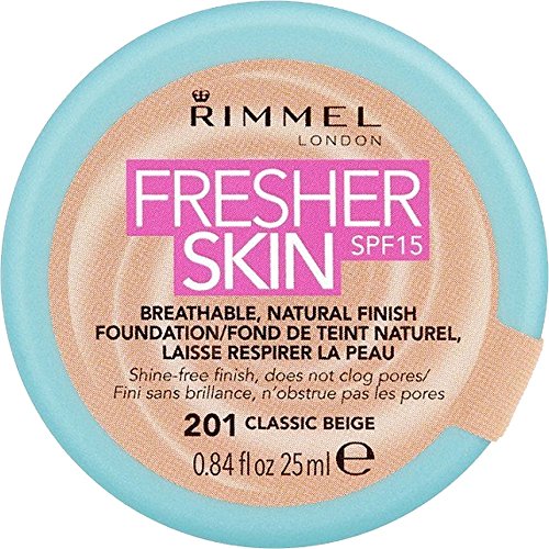 Rimmel London Fresher Skin Base de Maquillaje Tono 201 Classic Beige - 104 gr