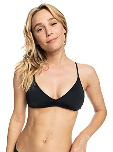 Roxy™ Beach Classics - Top de Bikini Triangular atlético - Mujer - M - Negro