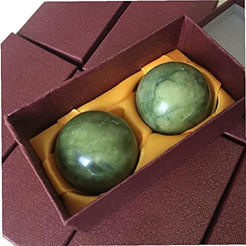 Rrunzfon Bola de Masaje Masaje de la Mano esferas Chinas Jade elimine Las tensiones de Ejercicio Rodillo de Mano 2PCS Salud Maquillaje Herramientas de Masaje