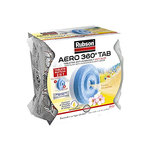 Rubson Recambios para deshumificador Aero 360, color blanco, olor flores silvestres, 450 g