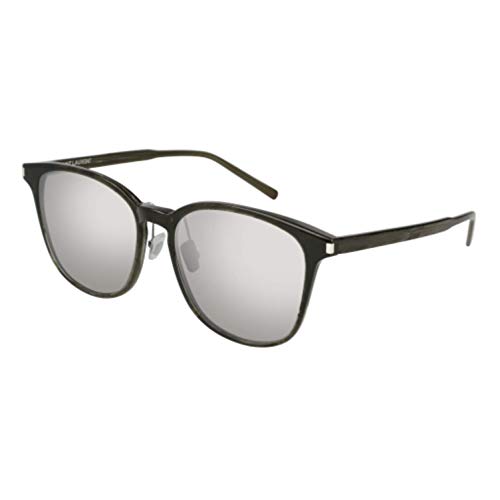 Saint Laurent SL 199/K Slim 004 Gafas de Sol, Gris (4/Silver), 57 Unisex Adulto