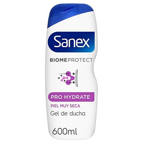 Sanex Biome Protect Dermo Prohydrate, Gel de Ducha o Baño para Pieles Muy Secas, Pack 12 Uds x 600ml