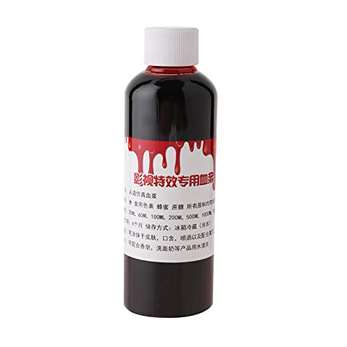 Sangre falsa de vampiro de Halloween, sangre falsa, cicatrices especiales de heridas de Halloween, maquillaje de fantasía de zombi, sangre falsa para maquillaje de monstruo zombi(100ml)