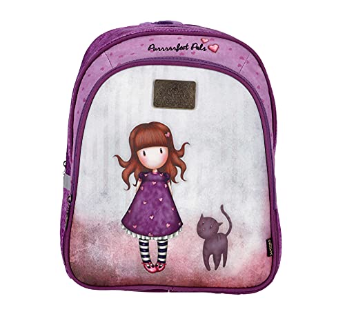 SANTORO Gorjuss by Rucksack/Backpack Purrrrrfect, 40 Cm, 12l, 21gjs903-pur 21GJS903-PUR-Mochila, 12 L, Purrrrfect Pals, 40 x 29 x 10 para Niñas