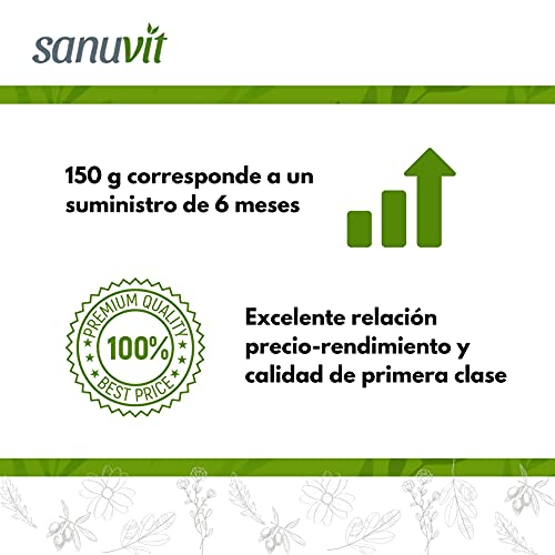 Sanuvit® - Polvo NAC | 150 g por bolsa | Suministro de 6 meses | N-acetil-L-cisteína | Alta biodisponibilidad y tolerancia | Vegano