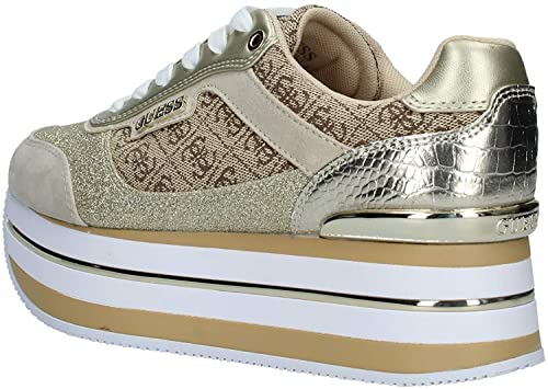 Scarpe Donna Sneaker Guess Hansin Runner Gold/Beige DS21GU08 FL5HNSFAL12