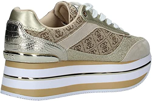 Scarpe Donna Sneaker Guess Hansin Runner Gold/Beige DS21GU08 FL5HNSFAL12