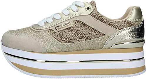 Scarpe Donna Sneaker Guess Hansin Runner Gold/Beige DS21GU08 FL5HNSFAL12