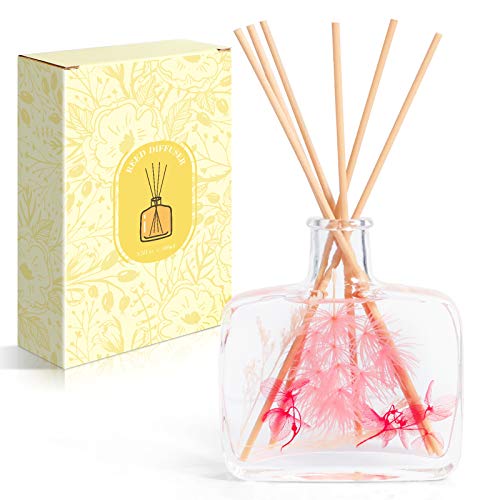 Scent-Hi Difusor de Fragancia para el hogar Bergamot de 100 ml con 6 Varillas de caña perfumadas para Dormitorio, difusor de decoración Fragancia Regalo