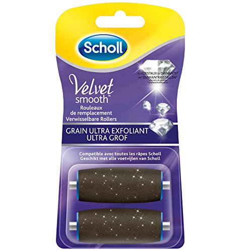 Scholl - Rodillos de repuesto para maquina eléctrico Velvet Smooth – Grano Ultra Exfoliante – Los 2 recambios