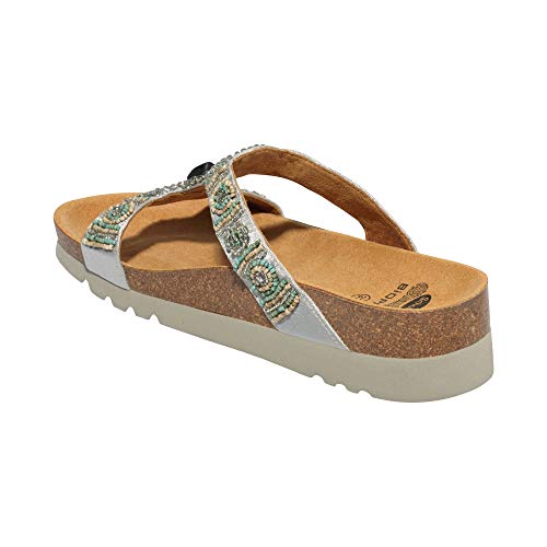 Scholl Sandalias sin Tira New Bogota' Wedge Plata 42