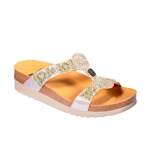 Scholl Sandalias sin Tira New Bogota' Wedge Plata 42