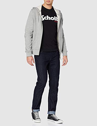 Schott NYC Swzip Sudadera con Capucha, H Grey, M para Hombre