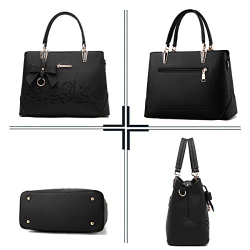 SDINAZ Bolsos de Mano Mujer Moda Cuero de PU Bolsos Bandolera Bolsos Totes Shoppers y Bolsos de Hombro