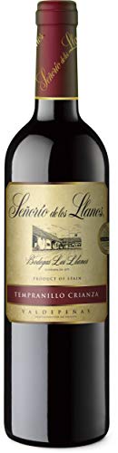 Señorío de los Llanos Crianza - Vino Tinto D.O. Valdepeñas - Caja de 6 Botellas x 750 ml