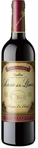 Señorío de los Llanos Gran Reserva - Vino Tinto D.O Valdepeñas - Caja de 6 Botellas x 750 ml