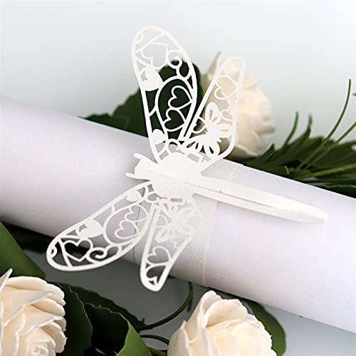 Servilletero Anillos de servilleta Dragonfly Patrón Papel Toalla Toalla Sábanas Hebilla de servilleta para banquete de boda Banquete Mesa de comedor Decoración 100pcs napkin rings ( Color : Tiffany )