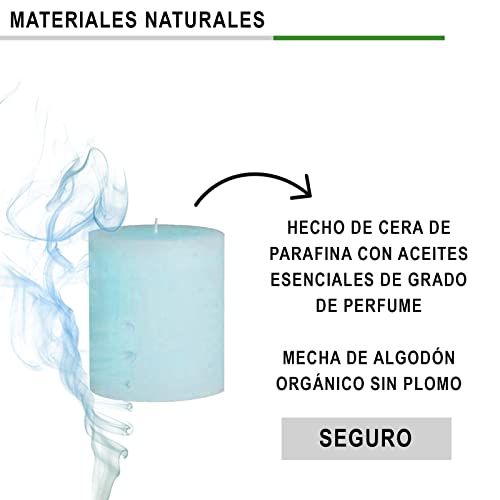 SET 4 velas aromaticas de cera 100% natural. Kit de velas perfumadas de 4 olores: lavanda, jazmin, oceano y vainilla. Regalos originales para hombre y mujer. Ideal para parejas.