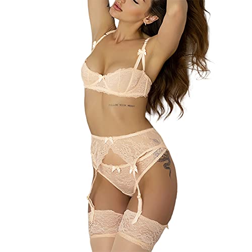 Sexy Code 1701 Mujer Lumiere Cordón Sin Forro Balconette Demi-Cup Ropa Interior Escarpado Sostén