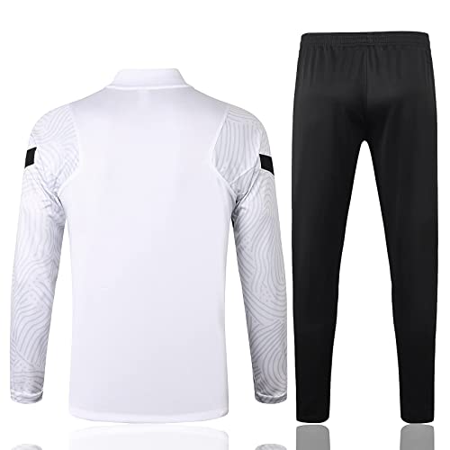 SHCOOCY Chándales de fútbol Portugal para hombre, chándal de entrenamiento de fútbol para club de fútbol Europa chándal de manga larga para adultos Paris, primavera y otoño unisex (S, Blanco 5)