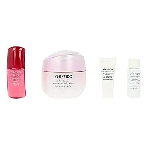 Shiseido white lucent brightening gel-crema 50ml + jabon limpiador 5ml + tonico 7ml + ultimate power 10ml