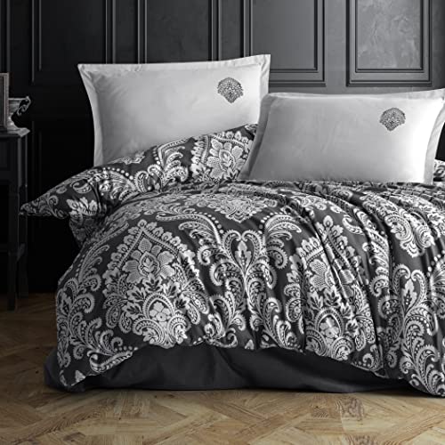 Sibiles - Funda Nórdica 100% Algodón Turco Cama 135, 150, 160, y 180 Majestic Luxury (240x240 cm - Cama 135/150)