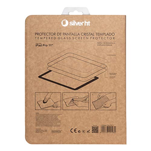 Silver HT - Protector De Pantalla Cristal Templado para iPad Pro 11''