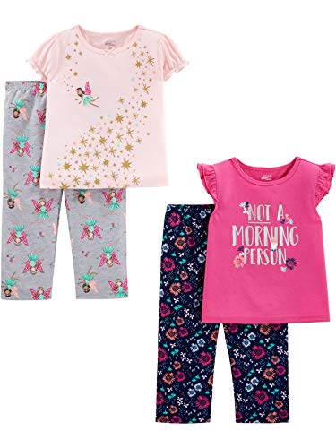 Simple Joys by Carter's 4-Piece Pajama Set Sets, Fairy/Floral, 3 años