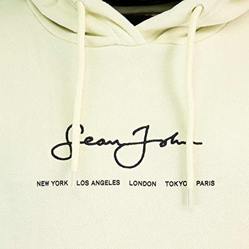 SJ Sudadera con capucha Sean John Classic Logo Essential, arena, M