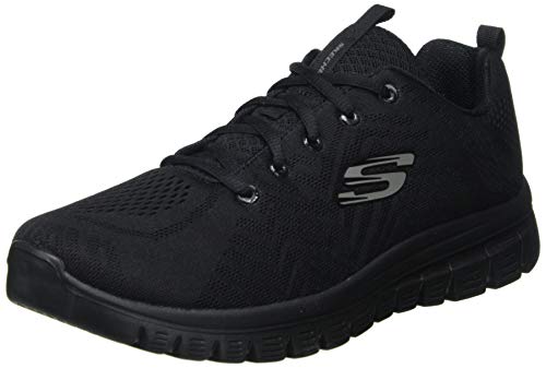 Skechers Graceful-Get Connected, Zapatillas Mujer, Negro (BBK Black Mesh), 37 EU