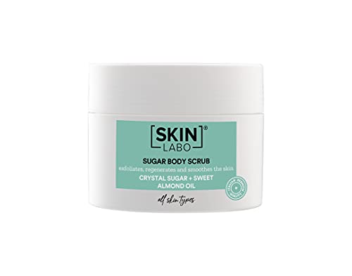 SkinLabo - Exfoliante Corporal Con Azucar. Tratamiento exfoliante con acción drenante y adelgazante. Para todo tipo de pieles. 200 ml.