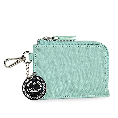 SKPAT - Monedero, Llavero y Tarjetero para Hombre y Mujer de Piel Sintética Diseño Exclusivo de la Marca 311544, Color Menta