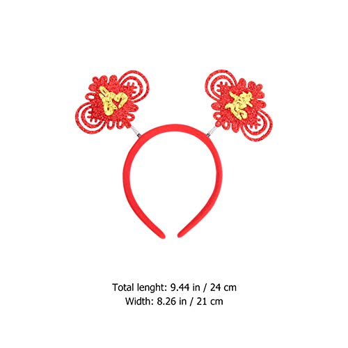 SOIMISS 4 Unids Año Nuevo Head Boppers Rojo Chino 2022 Año Nuevo Tiara Hoop Hoop Photo Prop Año Nuevo Eva Accesorios para El Cabello para Mujeres Y Hombres Estilo Aleatorio