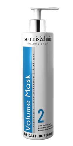 somnis&hair by abril et nature Volume Mask 300ml. Mascarilla Acondicionadora Cabello Fino. Incrementa el volumen y hidrata. Producto Vegano 100% Natural.